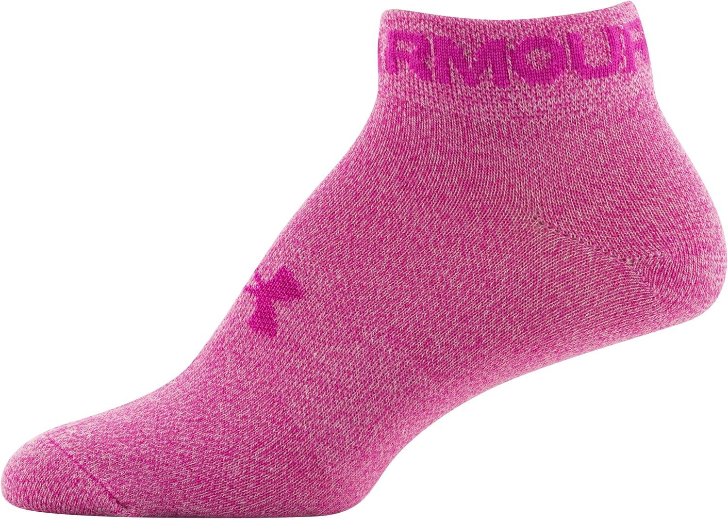 imageUnder Armour Womens Essential Lightweight Low Cut Socks 6PairsRebel Pink Assorted