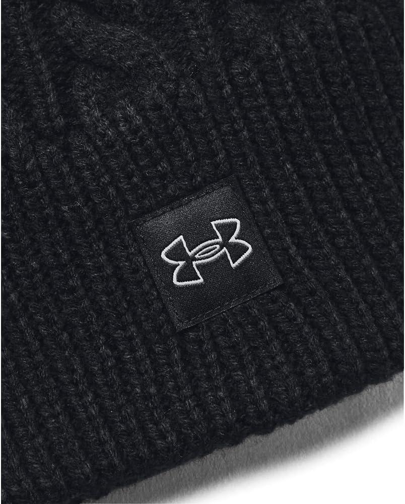 imageUnder Armour Womens Halftime Cable Knit Beanie001 Black  Black  Mod Gray
