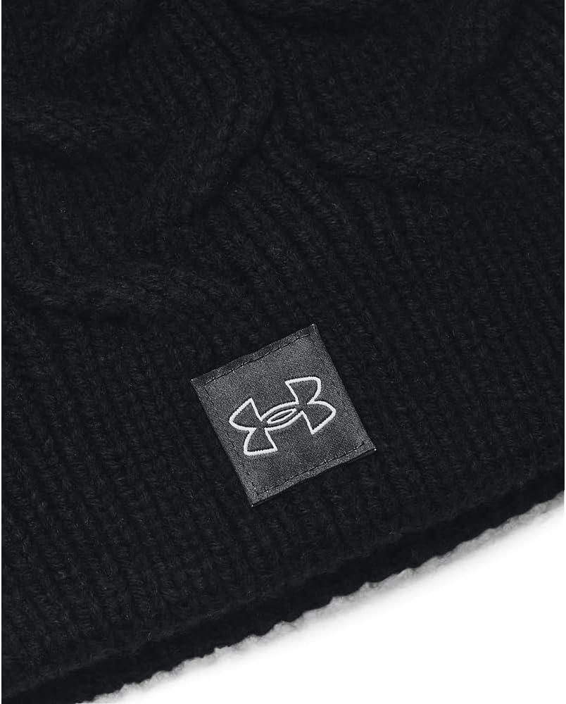 imageUnder Armour Womens Halftime Cable Knit Beanie001 Black  Jet Gray  Halo Gray