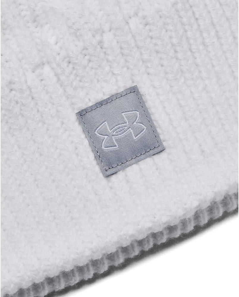 imageUnder Armour Womens Halftime Cable Knit Beanie100 White  Mod Gray  White