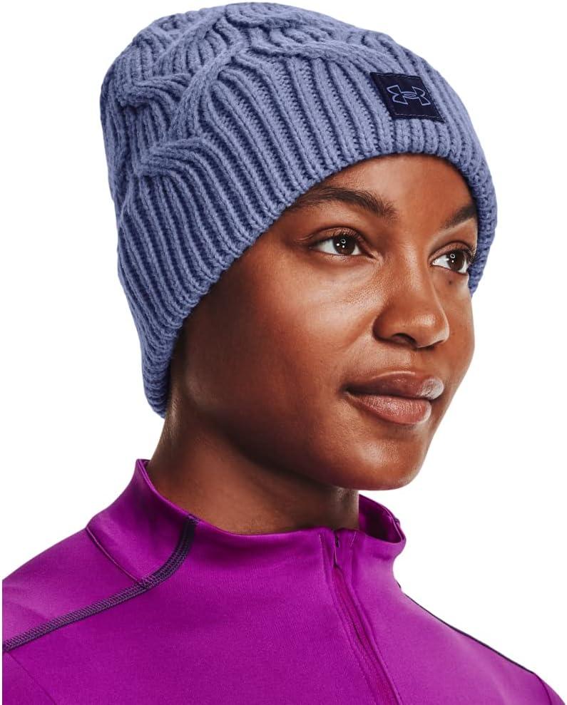 imageUnder Armour Womens Halftime Cable Knit Beanie576 Peri  Tempered Steel  Peri