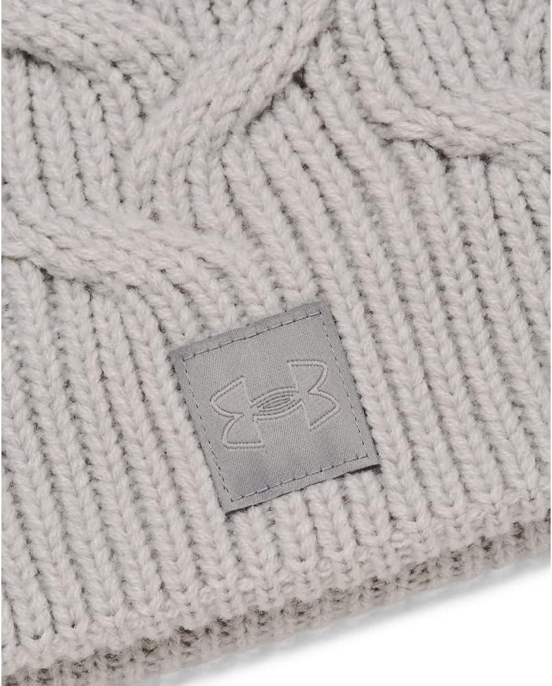 imageUnder Armour Womens Halftime Cable Knit Beanie592 Ghost Gray  Tin  Ghost Gray