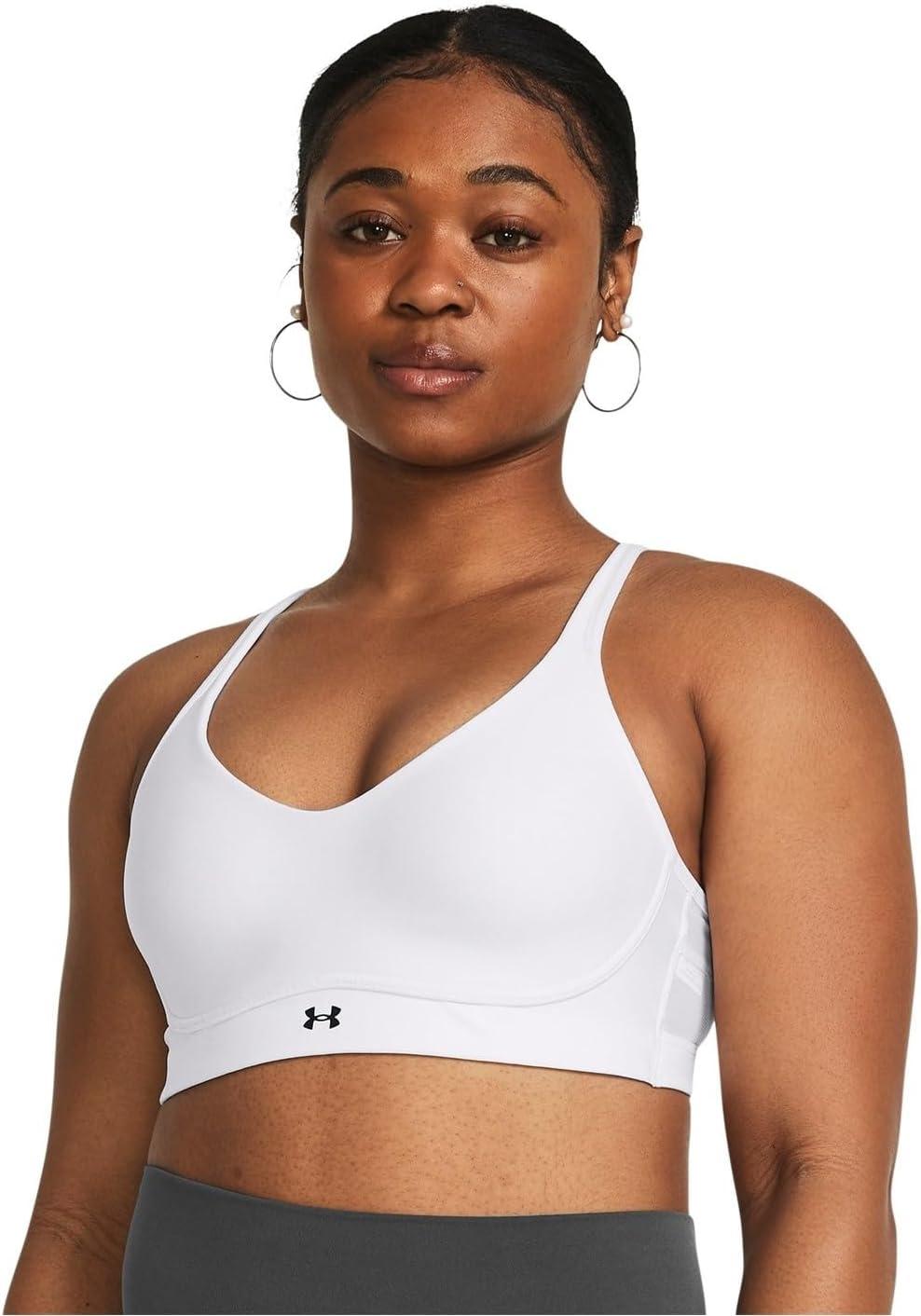 imageUnder Armour Womens Infinity Low Impact Sports Bra DDD Cup100 White   Black
