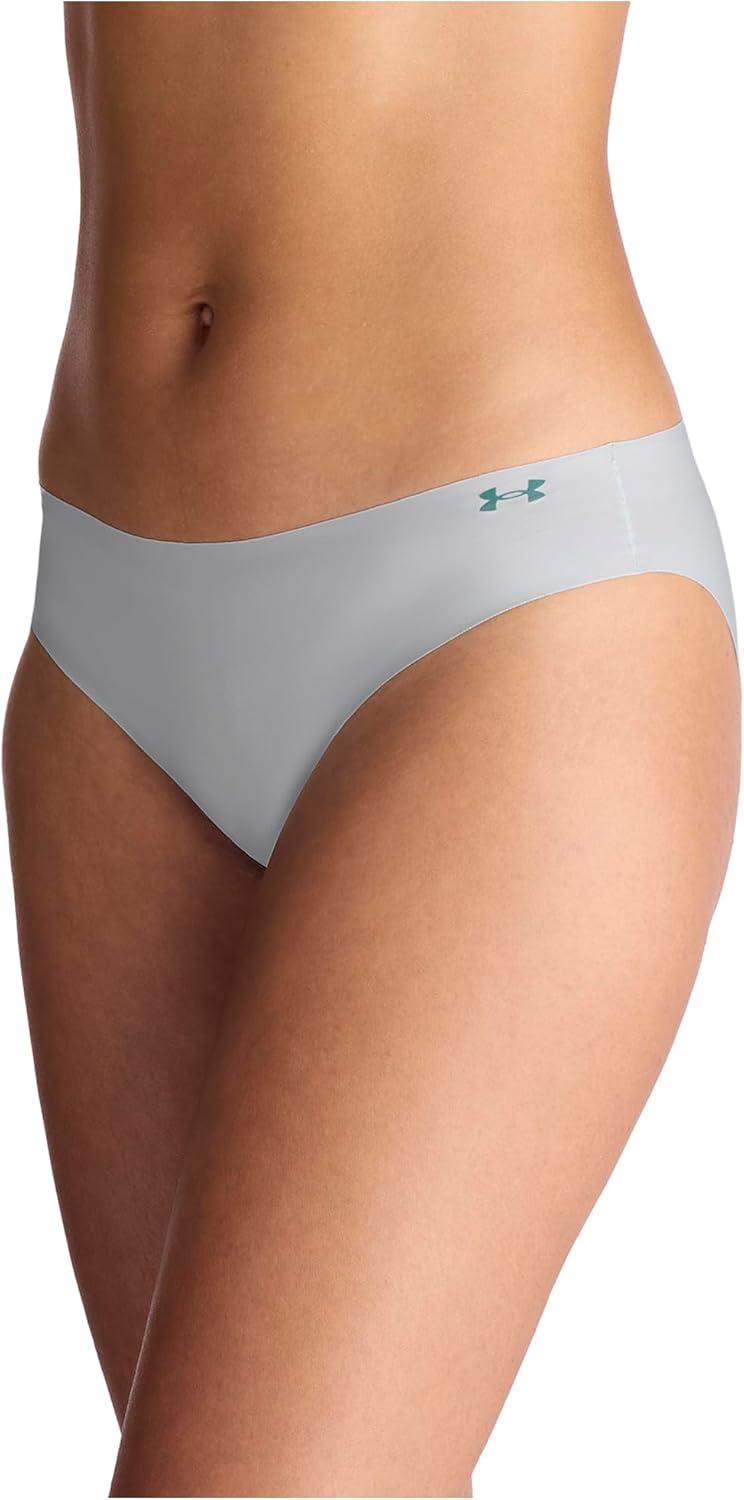 imageUnder Armour womens 3pack Pure Stretch No Show Bikini Underwear Allday Comfort ampamp Ultrasoft FitHalo Grey