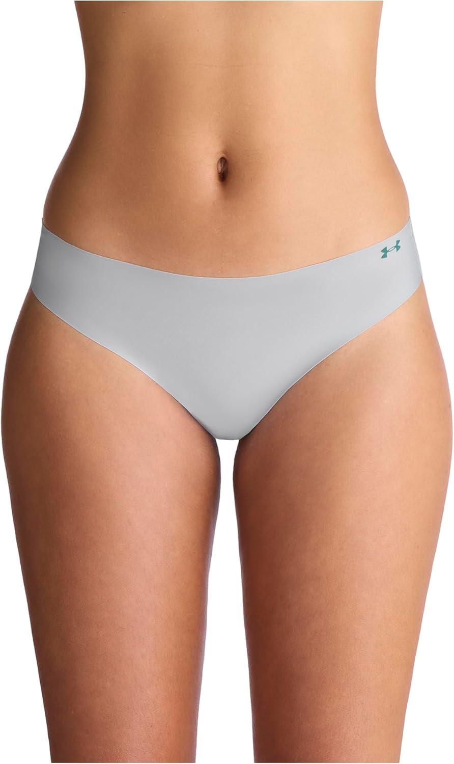 imageUnder Armour womens 3pack Pure Stretch No Show Bikini Underwear Allday Comfort ampamp Ultrasoft FitHalo Grey