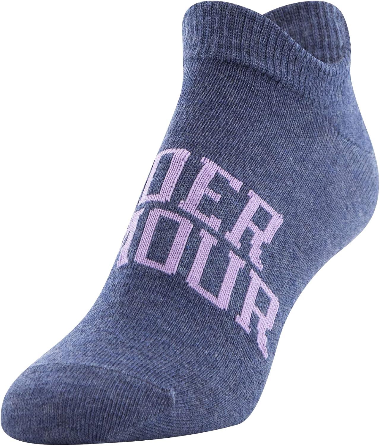 imageUnder Armour womens Essential 20 Lightweight No Show Socks 6pairsAurora Purple Assorted