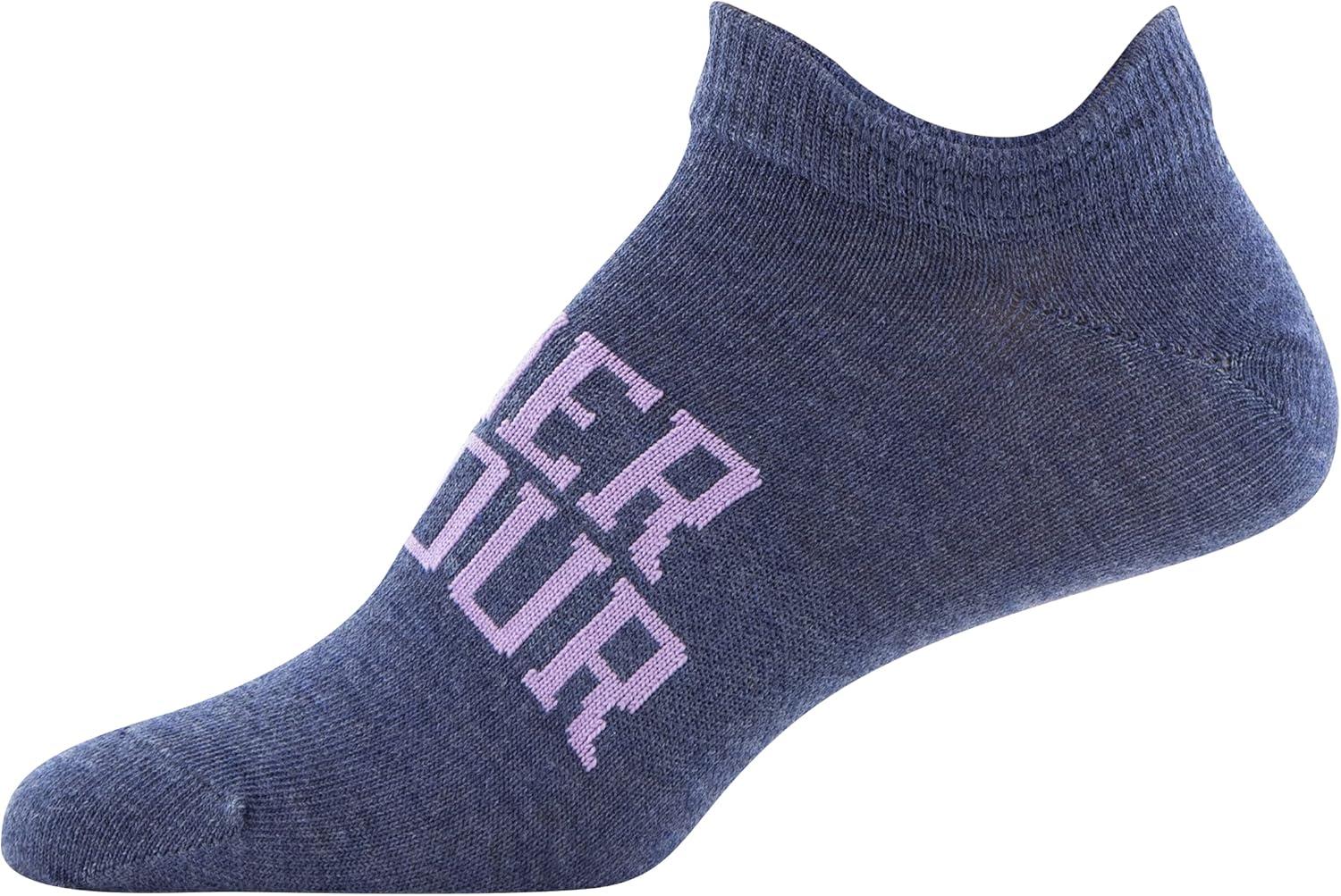 imageUnder Armour womens Essential 20 Lightweight No Show Socks 6pairsAurora Purple Assorted