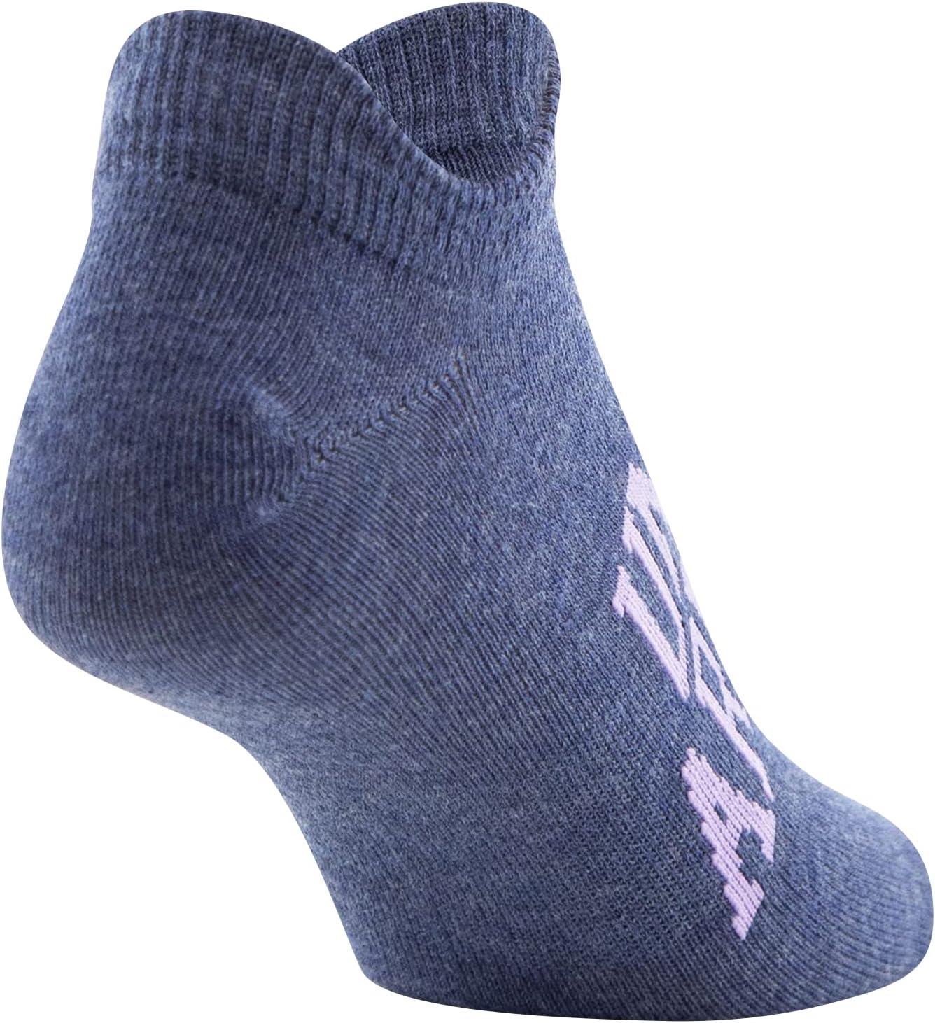 imageUnder Armour womens Essential 20 Lightweight No Show Socks 6pairsAurora Purple Assorted