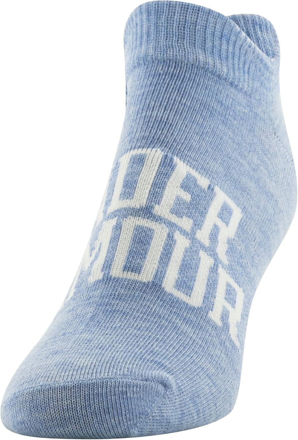 imageUnder Armour womens Essential 20 Lightweight No Show Socks 6pairsBaja Blue Assorted