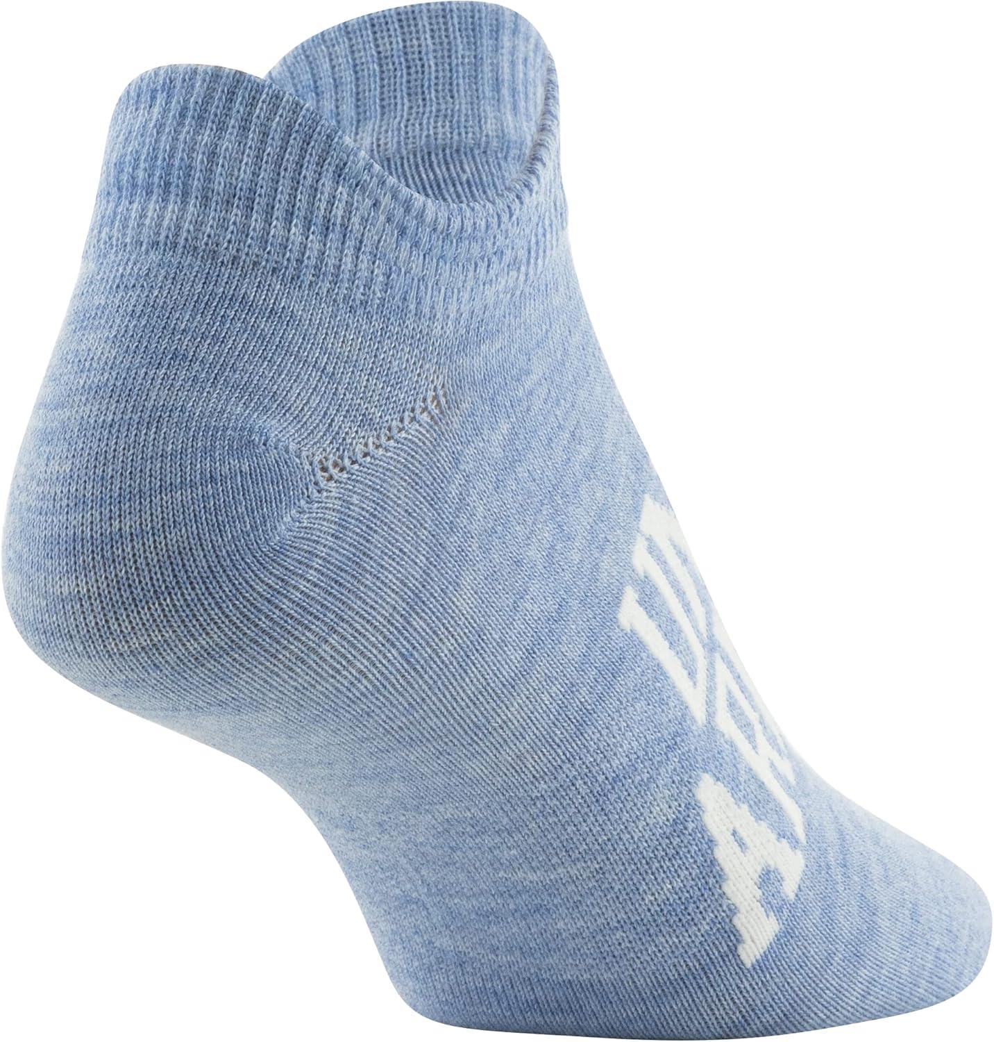 imageUnder Armour womens Essential 20 Lightweight No Show Socks 6pairsBaja Blue Assorted