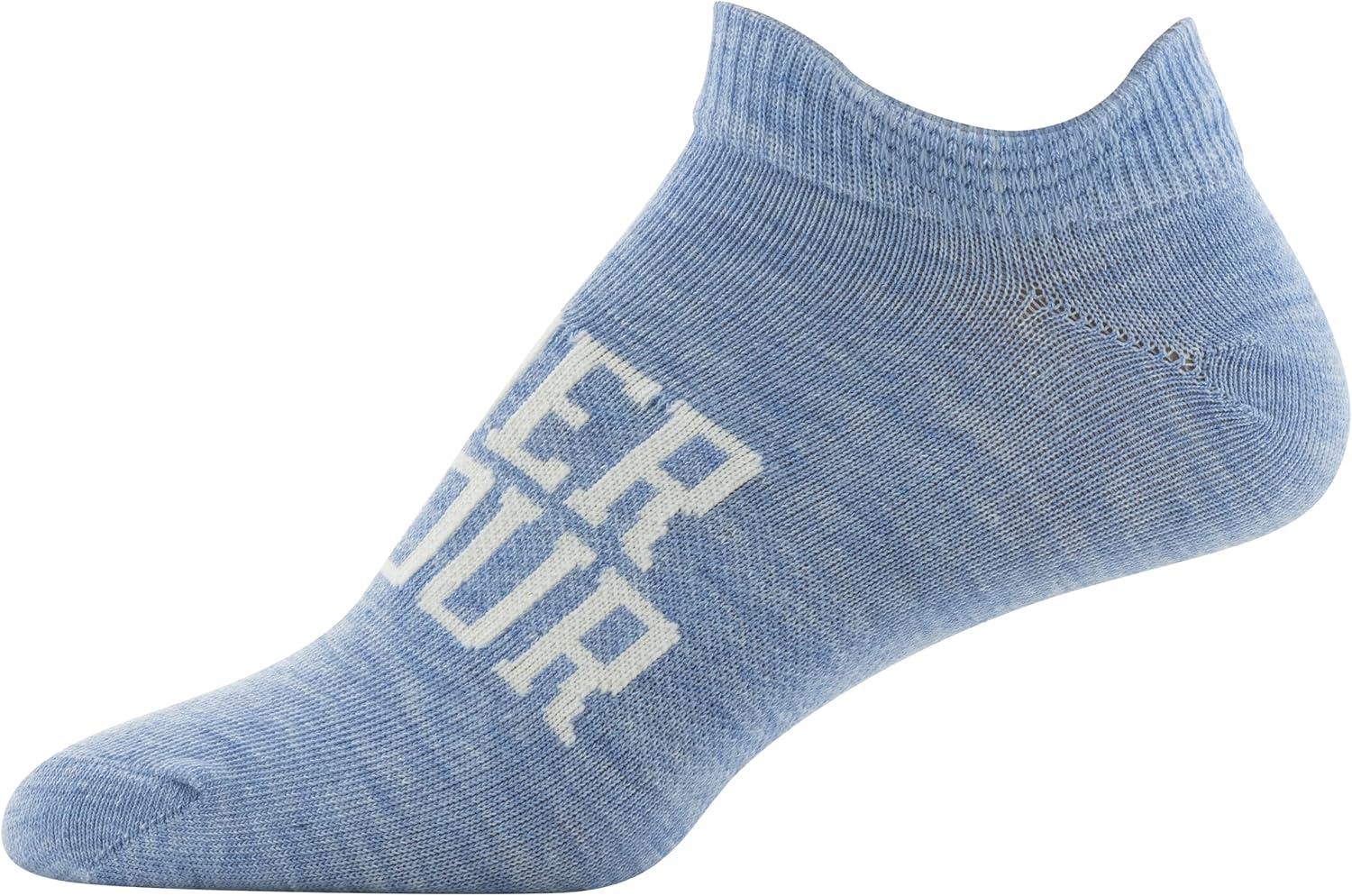 imageUnder Armour womens Essential 20 Lightweight No Show Socks 6pairsBaja Blue Assorted