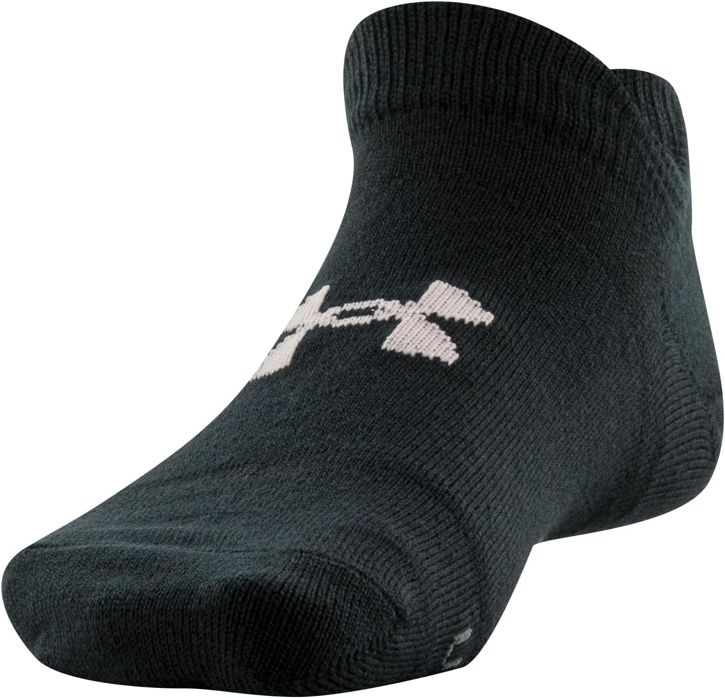 imageUnder Armour womens Essential 20 Lightweight No Show Socks 6pairsBlackPink Assorted Lockedin Fit