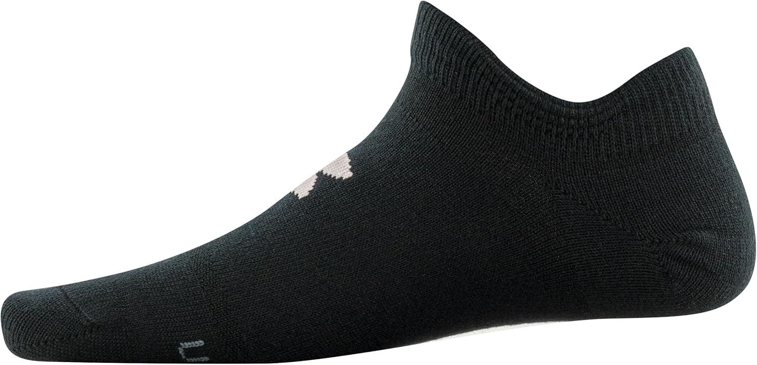 imageUnder Armour womens Essential 20 Lightweight No Show Socks 6pairsBlackPink Assorted Lockedin Fit