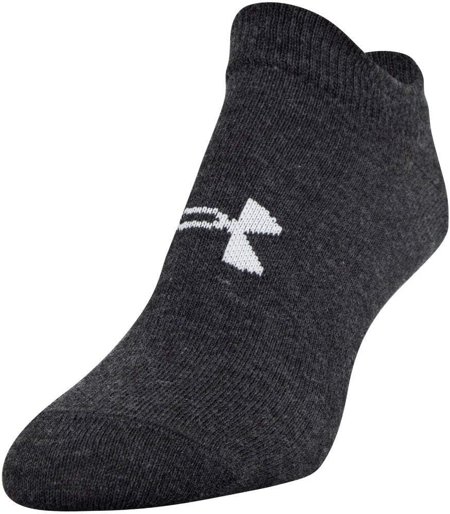 imageUnder Armour womens Essential 20 Lightweight No Show Socks 6pairsBlackWhite Assorted