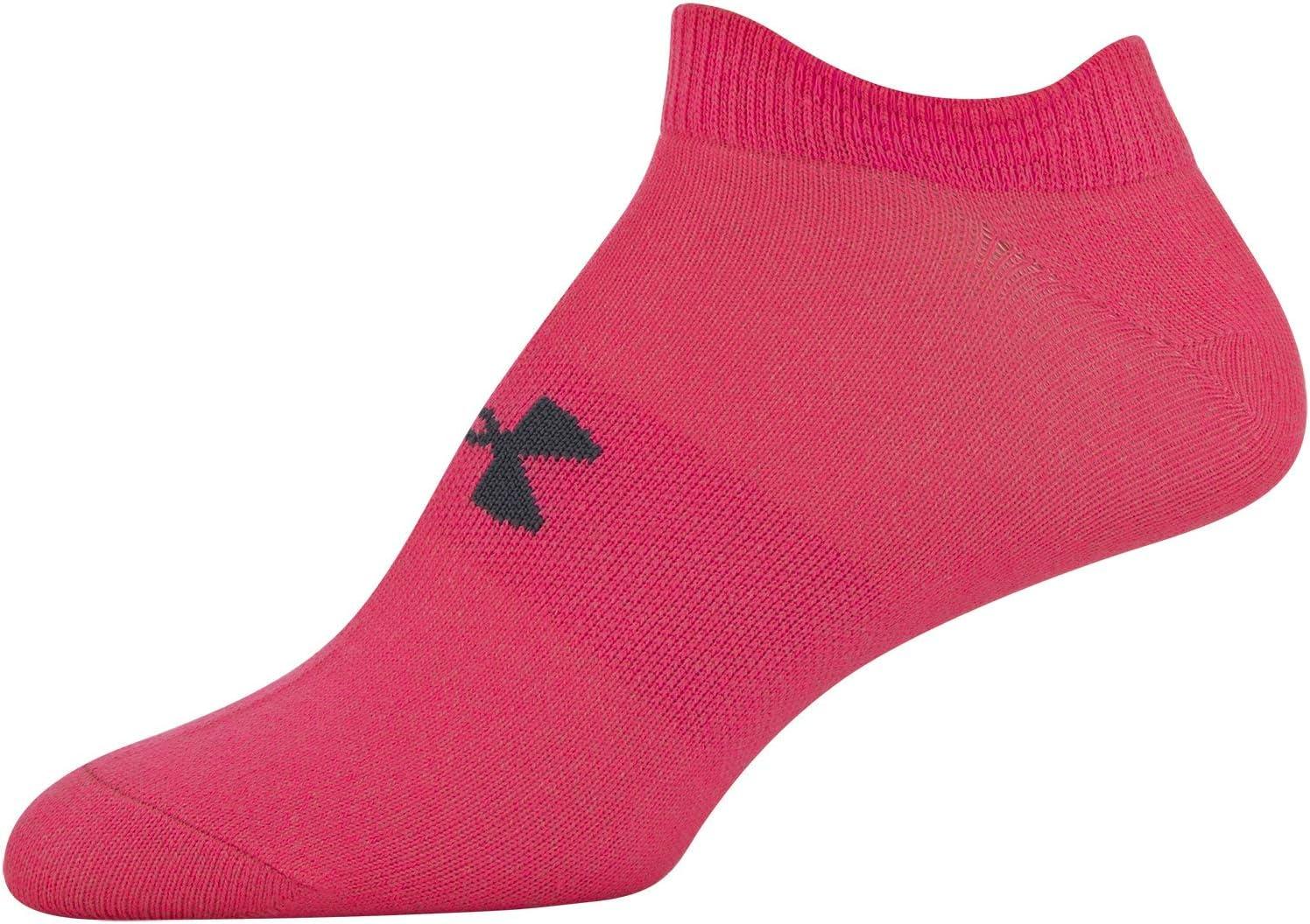 imageUnder Armour womens Essential 20 Lightweight No Show Socks 6pairsCerise Pink Assorted