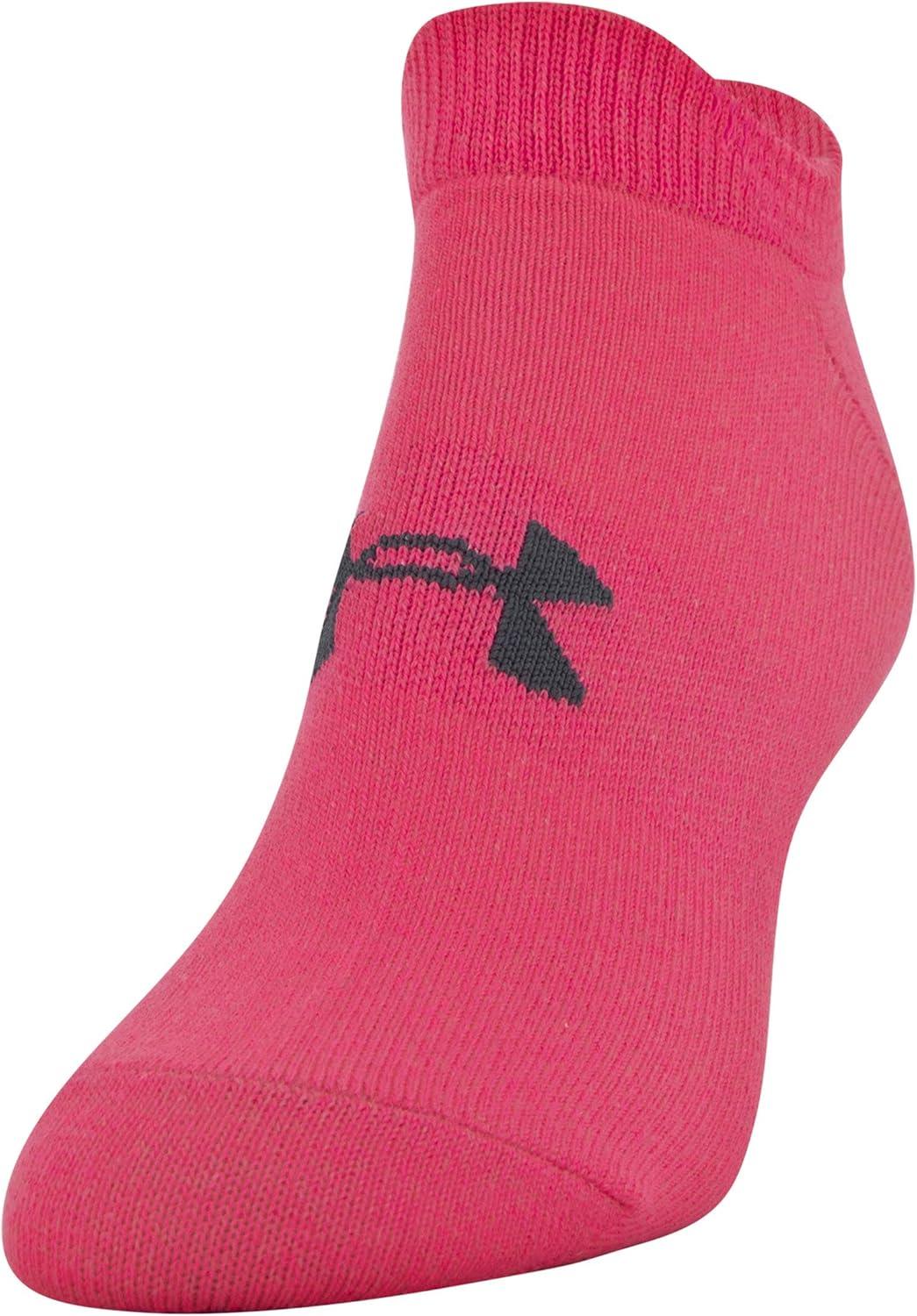 imageUnder Armour womens Essential 20 Lightweight No Show Socks 6pairsCerise Pink Assorted