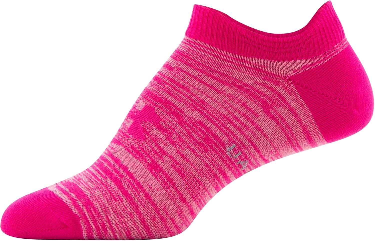 imageUnder Armour womens Essential 20 Lightweight No Show Socks 6pairsElectro PinkNeptuneElectro Pink