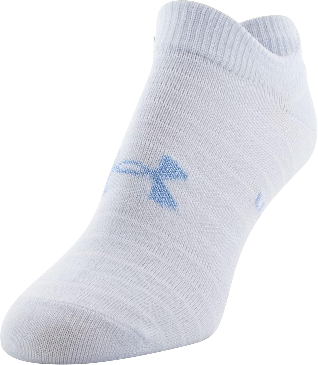 imageUnder Armour womens Essential 20 Lightweight No Show Socks 6pairsOxford Blue Assorted