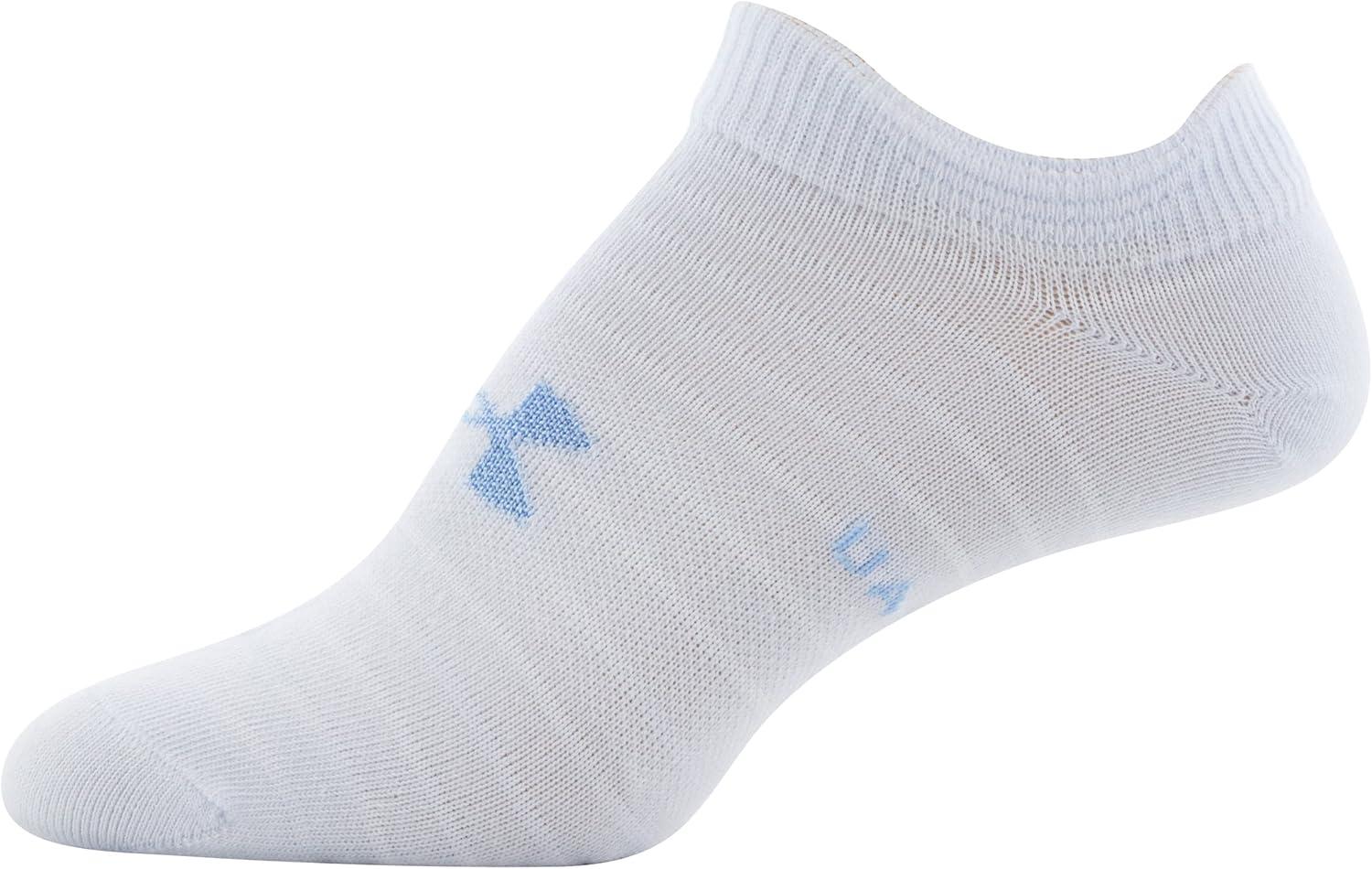 imageUnder Armour womens Essential 20 Lightweight No Show Socks 6pairsOxford Blue Assorted