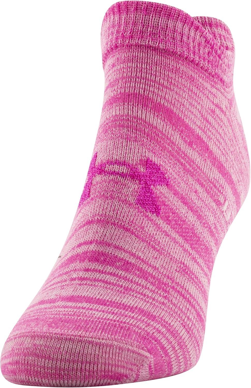 imageUnder Armour womens Essential 20 Lightweight No Show Socks 6pairsRebel Pink Assorted