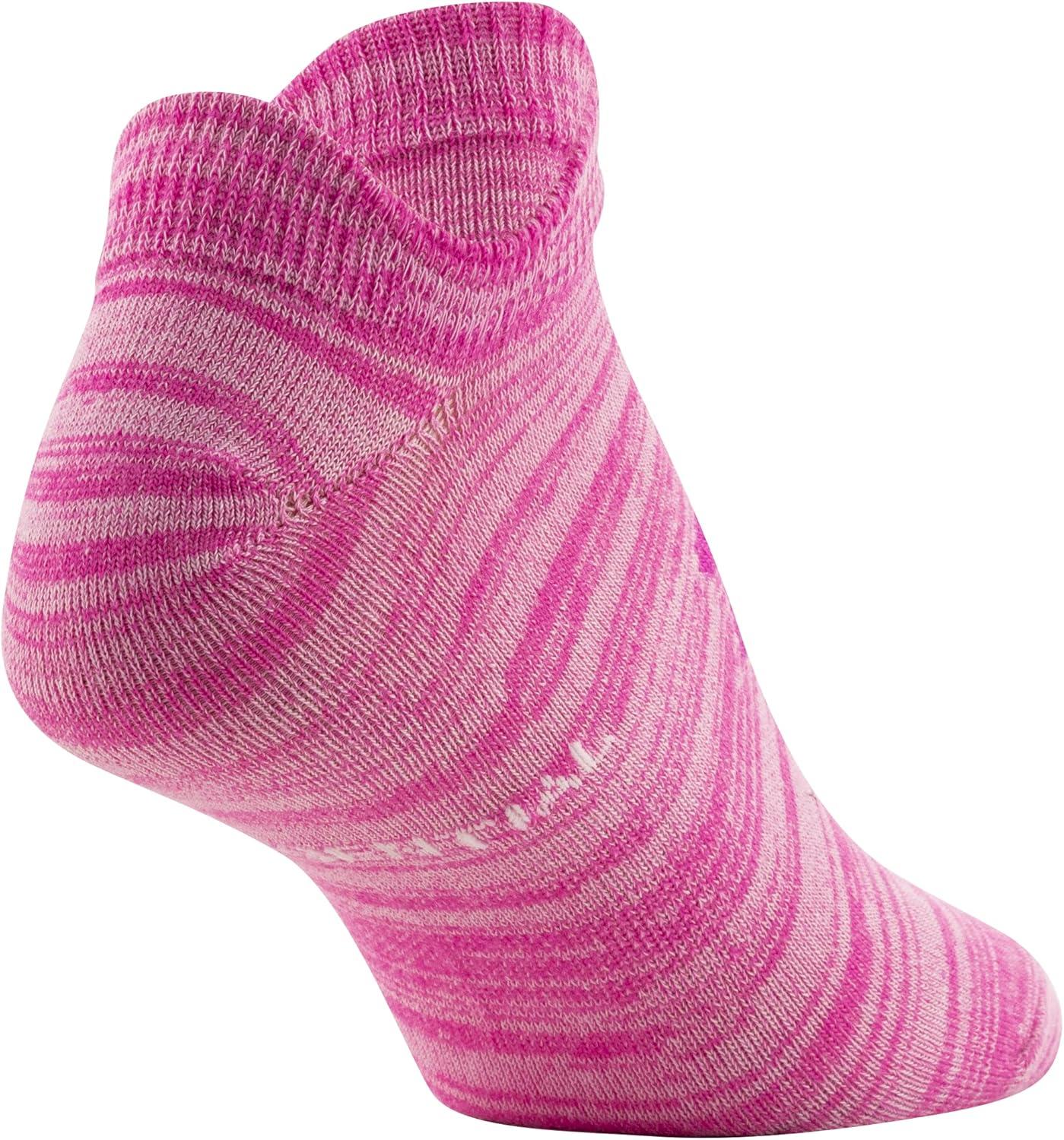 imageUnder Armour womens Essential 20 Lightweight No Show Socks 6pairsRebel Pink Assorted