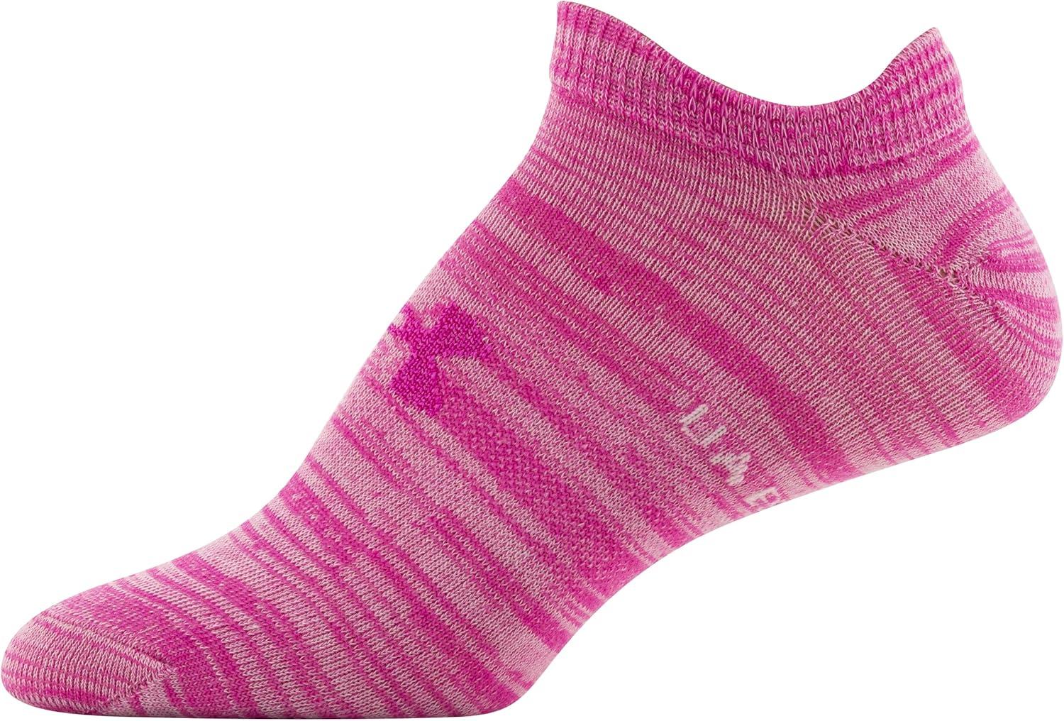 imageUnder Armour womens Essential 20 Lightweight No Show Socks 6pairsRebel Pink Assorted