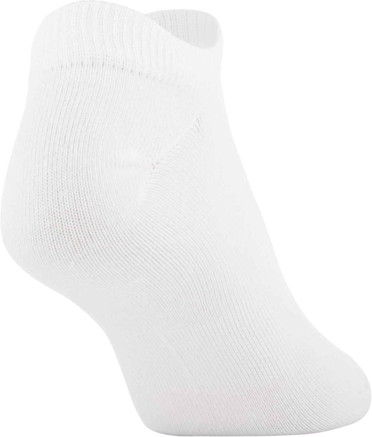 imageUnder Armour womens Essential 20 Lightweight No Show Socks 6pairsWhiteCerise Assorted