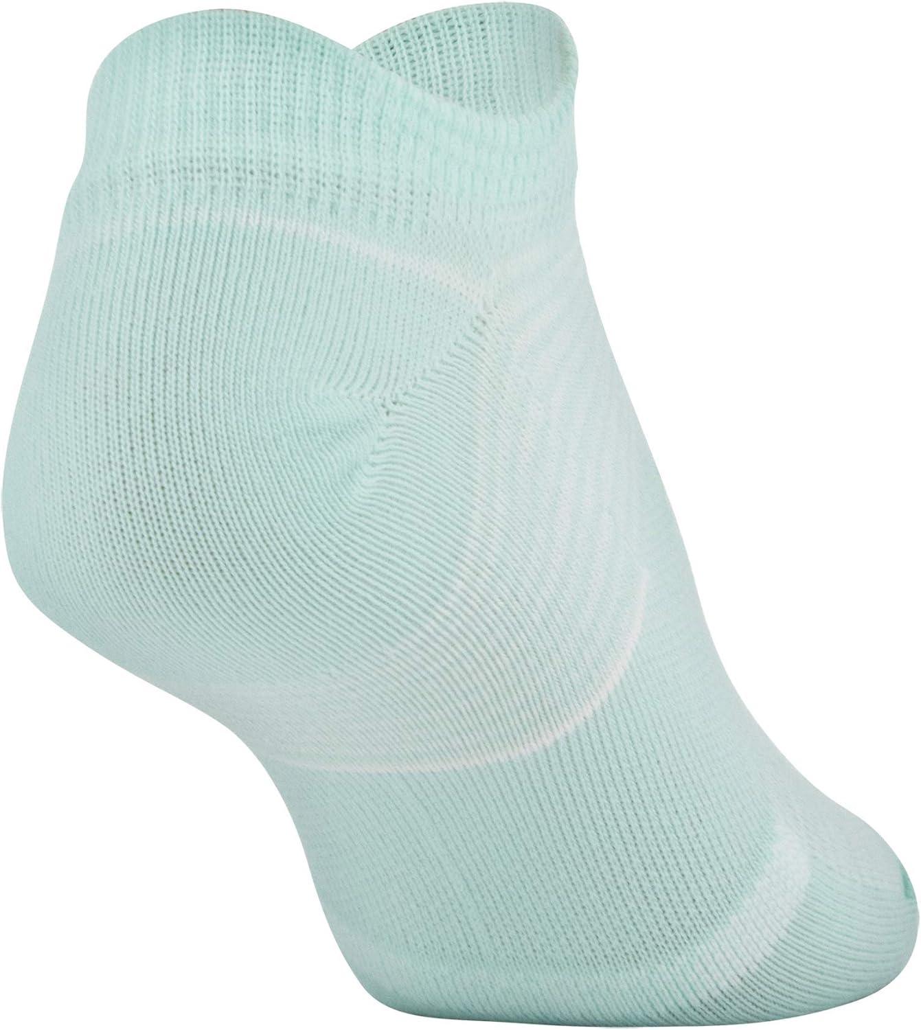 imageUnder Armour womens Essential 20 No Show Socks 6pairs DiscontinuedAqua Float Assorted