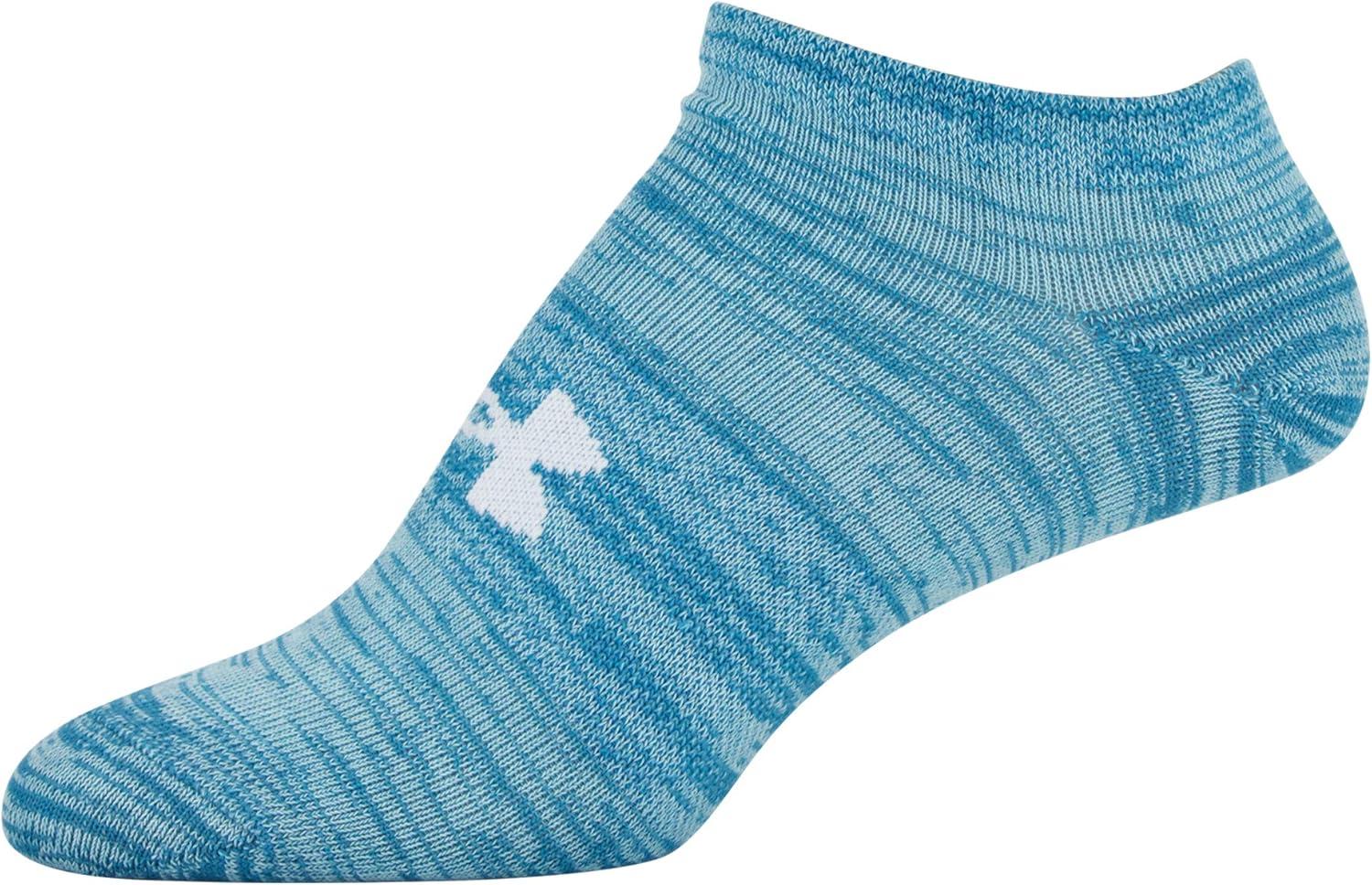 imageUnder Armour womens Essential 20 No Show Socks 6pairs DiscontinuedBayou Blue Assorted 4pairs