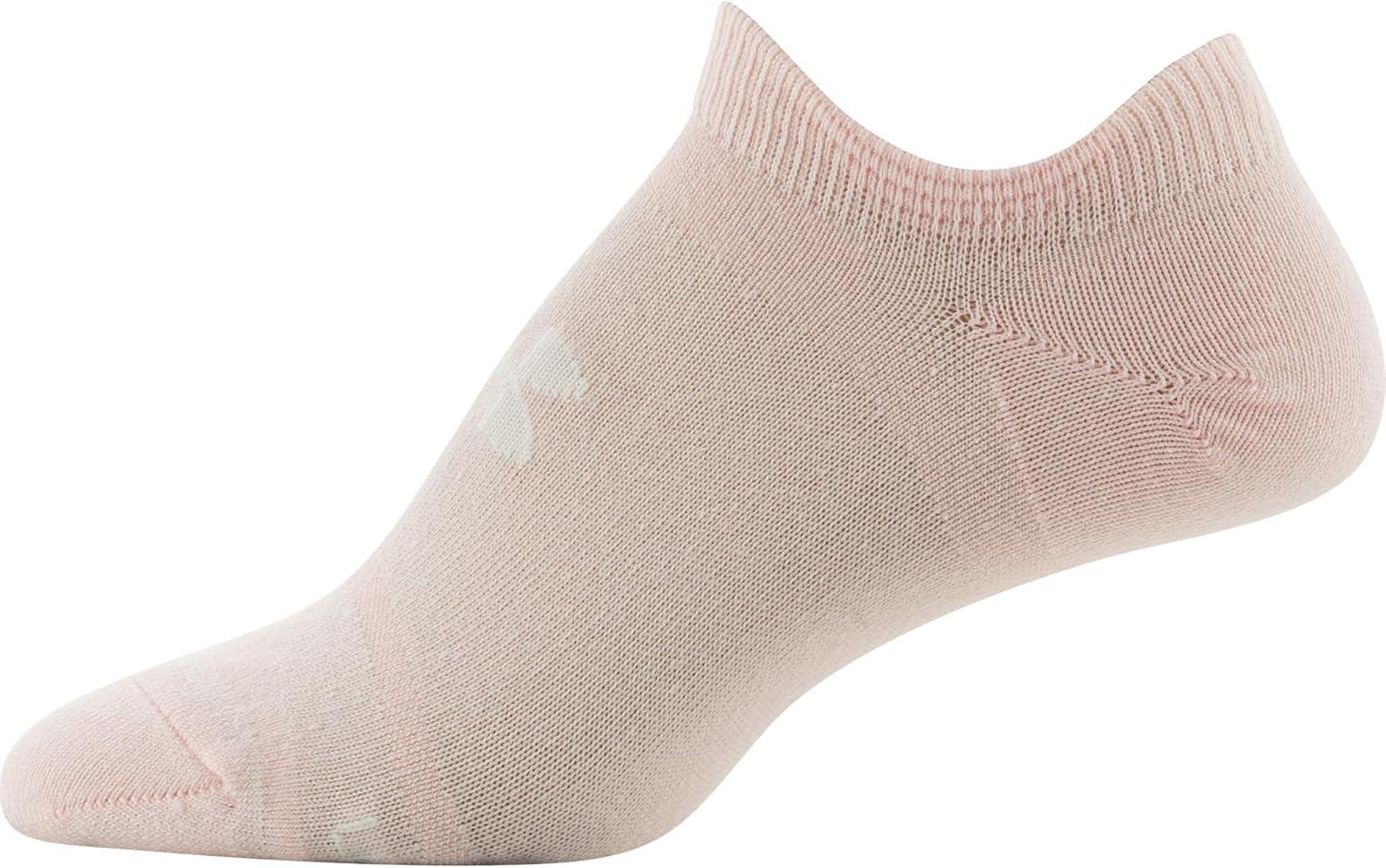 imageUnder Armour womens Essential 20 No Show Socks 6pairs DiscontinuedBeta Tint Assorted Lockedin Fit