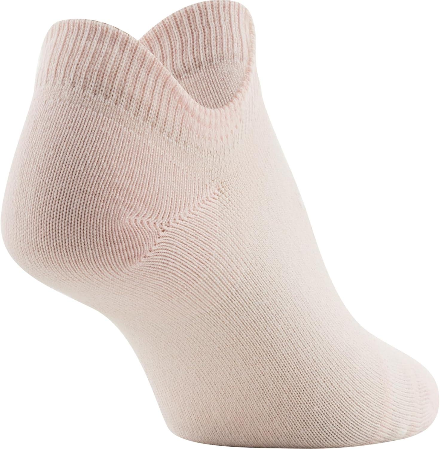 imageUnder Armour womens Essential 20 No Show Socks 6pairs DiscontinuedBeta Tint Assorted Lockedin Fit