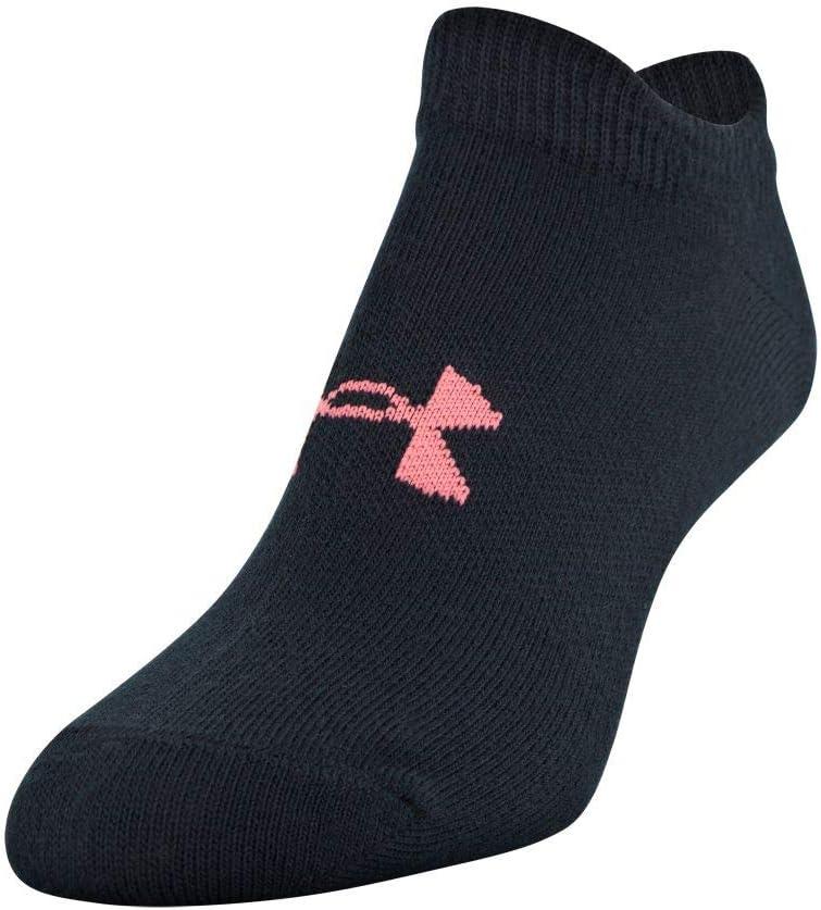 imageUnder Armour womens Essential 20 No Show Socks 6pairs DiscontinuedBlack Assorted