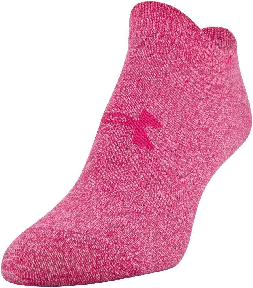 imageUnder Armour womens Essential 20 No Show Socks 6pairs DiscontinuedExuberant Pink Assorted
