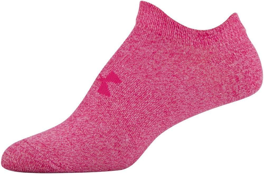 imageUnder Armour womens Essential 20 No Show Socks 6pairs DiscontinuedExuberant Pink Assorted