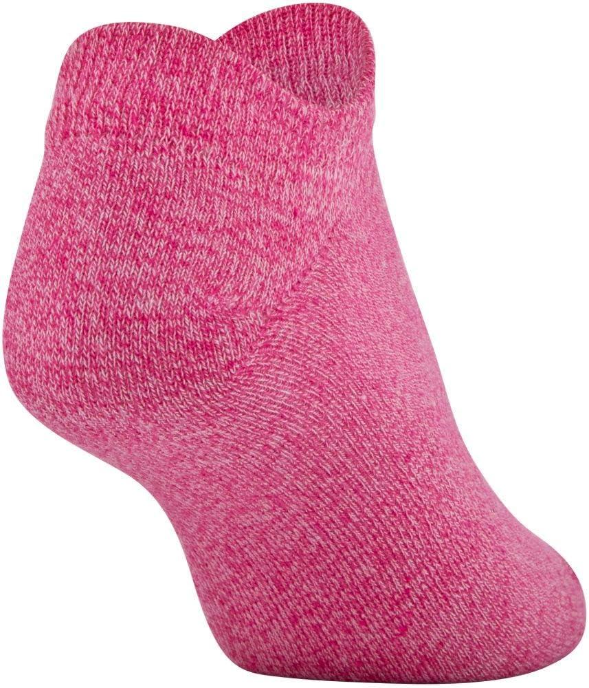imageUnder Armour womens Essential 20 No Show Socks 6pairs DiscontinuedExuberant Pink Assorted