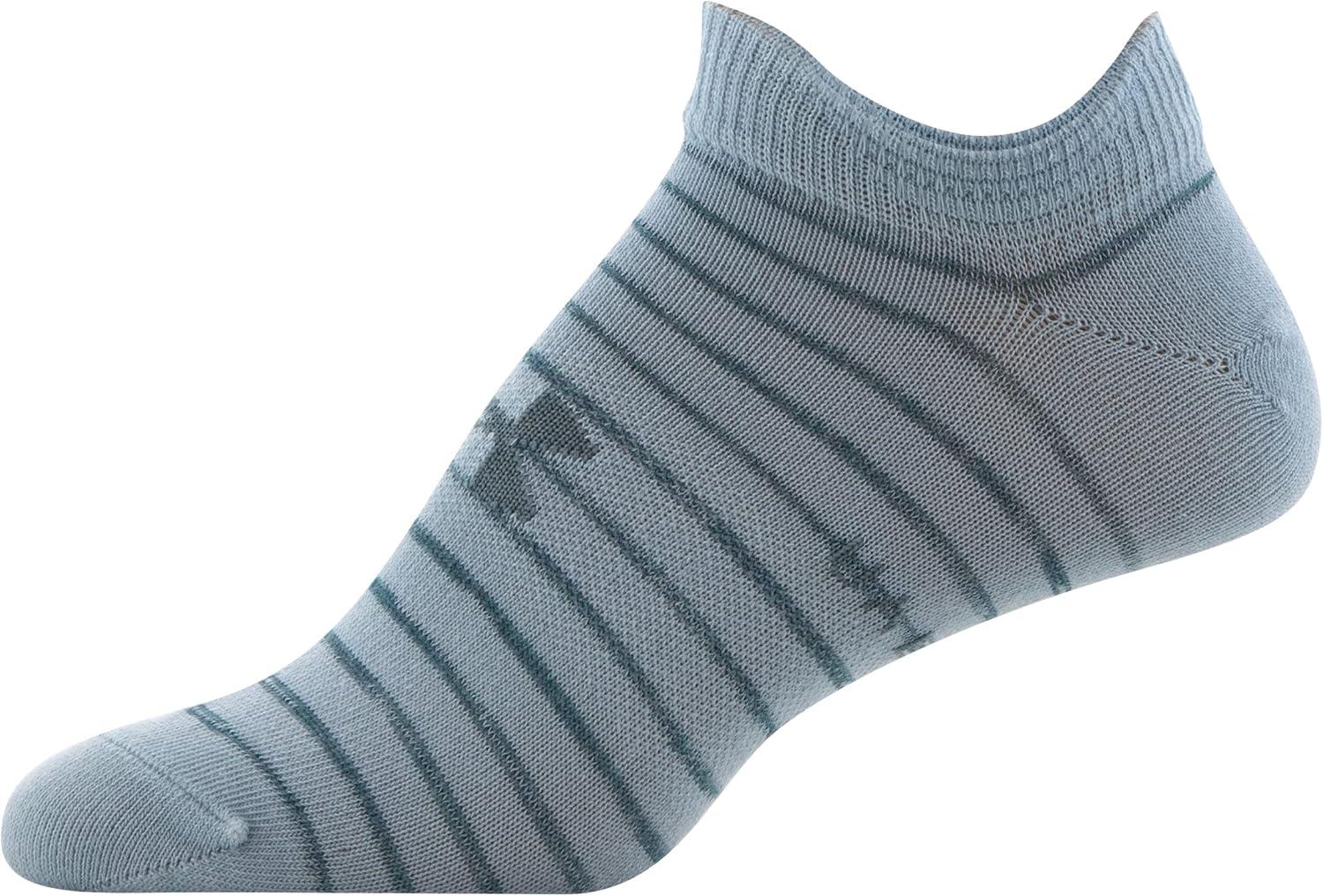 imageUnder Armour womens Essential 20 No Show Socks 6pairs DiscontinuedIllusion Green Assorted