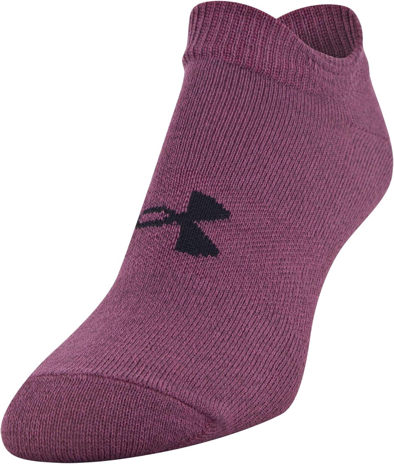 imageUnder Armour womens Essential 20 No Show Socks 6pairs DiscontinuedLevel PurpleAssorted