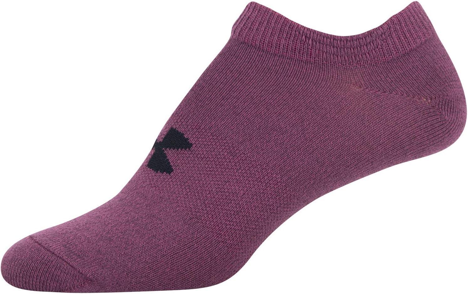imageUnder Armour womens Essential 20 No Show Socks 6pairs DiscontinuedLevel PurpleAssorted