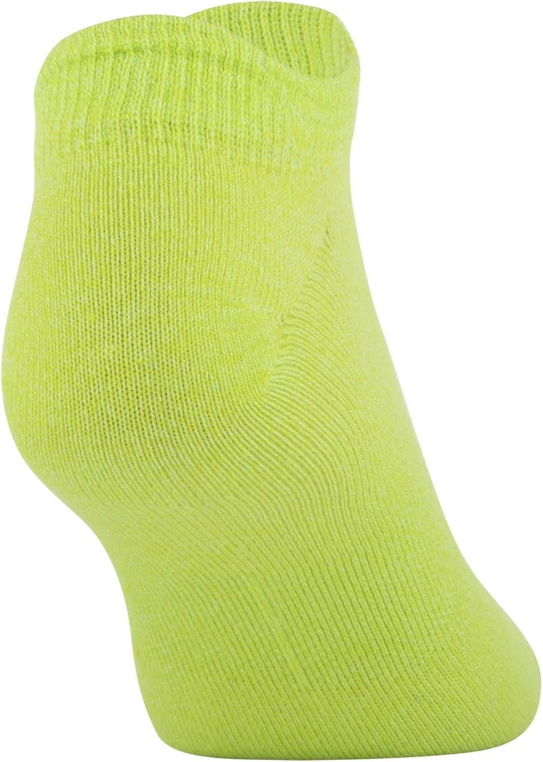 imageUnder Armour womens Essential 20 No Show Socks 6pairs DiscontinuedLime FizzWhite