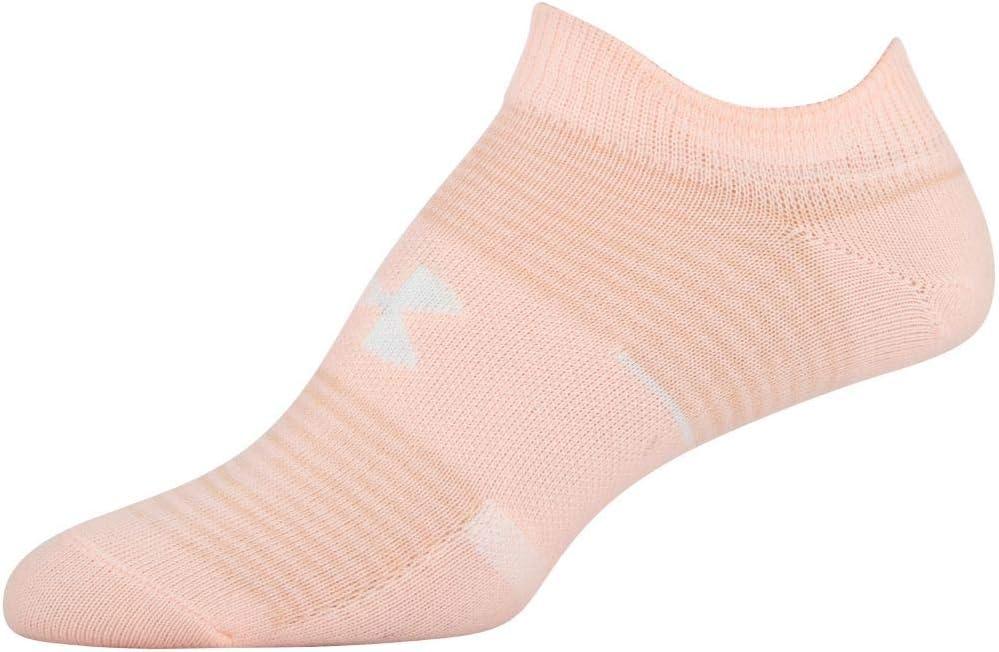 imageUnder Armour womens Essential 20 No Show Socks 6pairs DiscontinuedPeach Frost Assorted