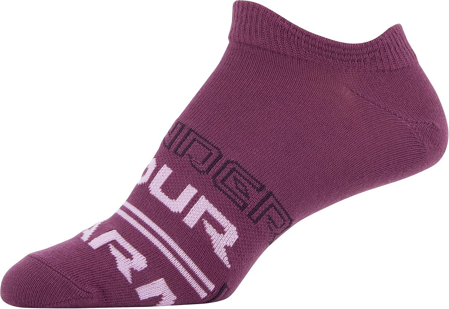 imageUnder Armour womens Essential 20 No Show Socks 6pairs DiscontinuedPink Quartz Assorted