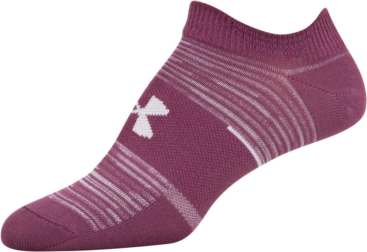 imageUnder Armour womens Essential 20 No Show Socks 6pairs DiscontinuedPink QuartzAassorted