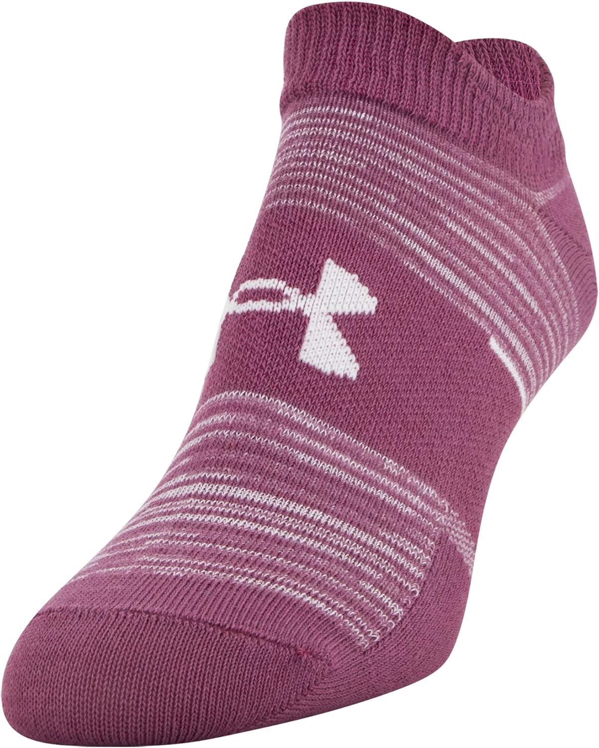 imageUnder Armour womens Essential 20 No Show Socks 6pairs DiscontinuedPink QuartzAassorted