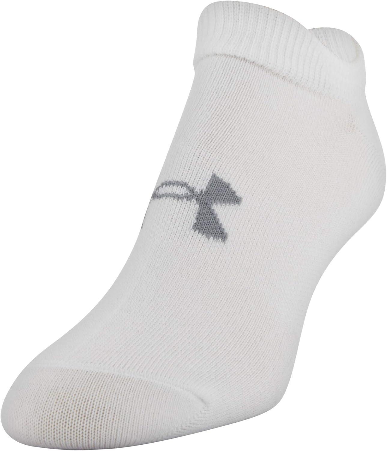 imageUnder Armour womens Essential 20 No Show Socks 6pairs DiscontinuedPurple Assorted