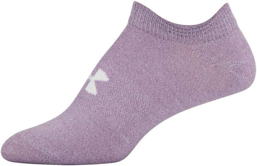 imageUnder Armour womens Essential 20 No Show Socks 6pairs DiscontinuedPurple Assorted