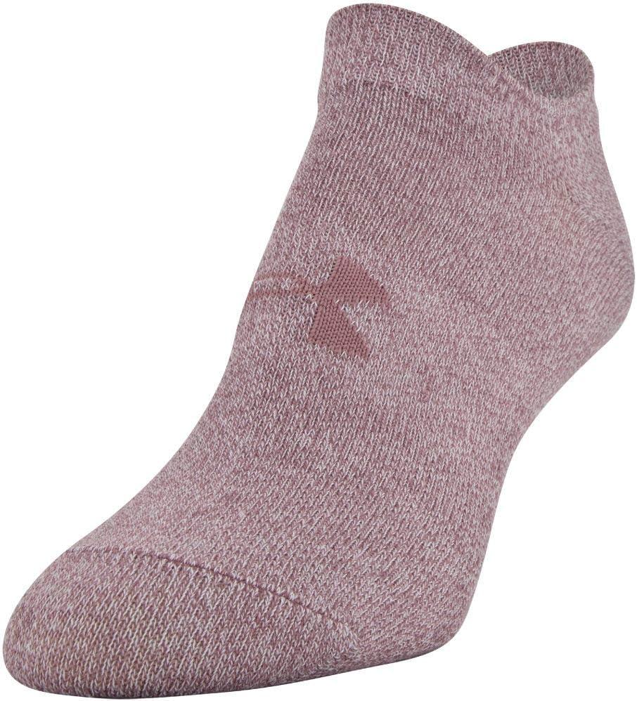 imageUnder Armour womens Essential 20 No Show Socks 6pairs DiscontinuedRed Assorted