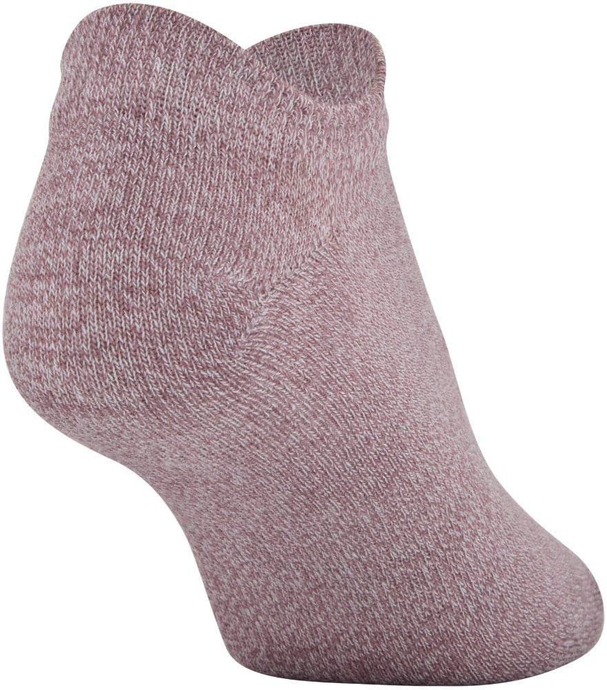 imageUnder Armour womens Essential 20 No Show Socks 6pairs DiscontinuedRed Assorted