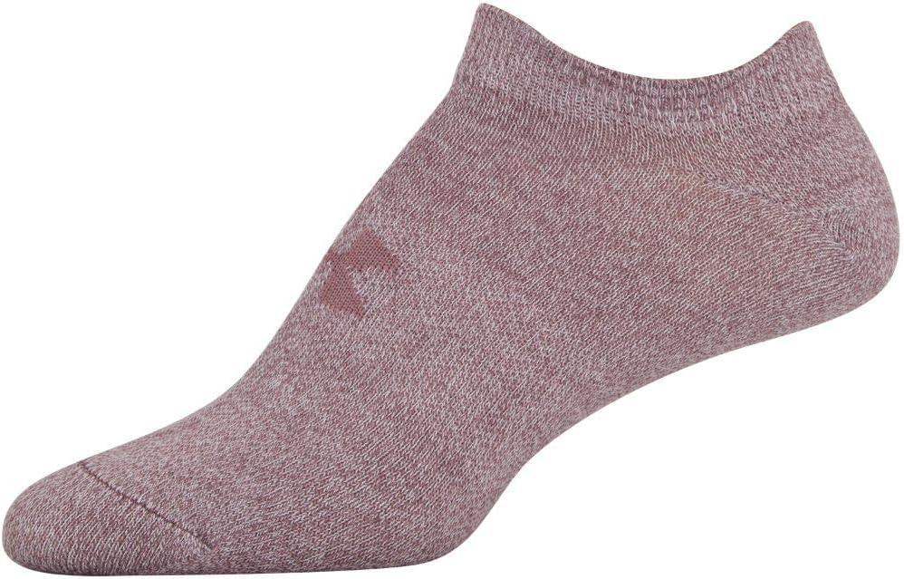 imageUnder Armour womens Essential 20 No Show Socks 6pairs DiscontinuedRed Assorted