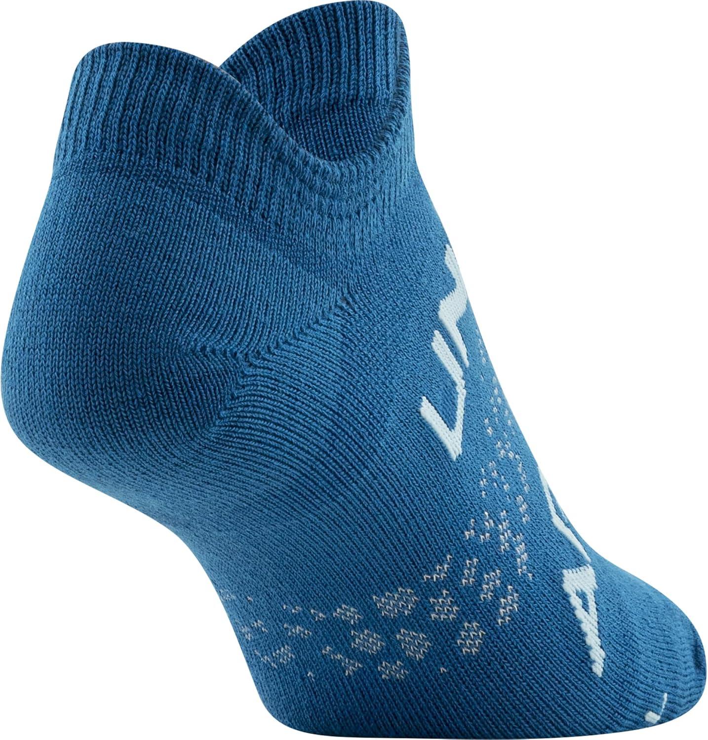 imageUnder Armour womens Essential 20 No Show Socks 6pairs DiscontinuedVarsity Blue Assorted Lockedin Fit