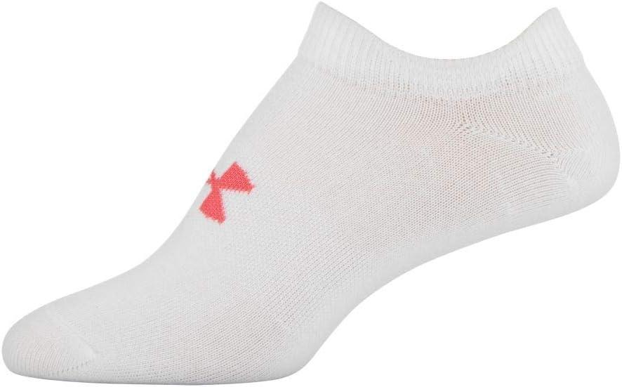 imageUnder Armour womens Essential 20 No Show Socks 6pairs DiscontinuedWhite Assorted